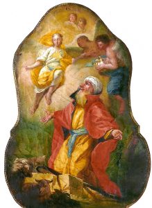 Franz Georg Hermann (* 1692 Kempten - † 1768 Kempten) | KA L 26 Alttest. Szene: Ein Engel stärkt den Propheten | Öl auf Leinwand
