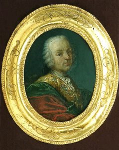 Franz Ludwig Hermann (* 1723 Ettal - † 1791 Konstanz) | KA L 9 Selbstporträt „Franz Ludwig Hermann gemalt im 23. Jahr seines Lebens“ | Öl auf Metallblech, bez./sign./dat. (1745)